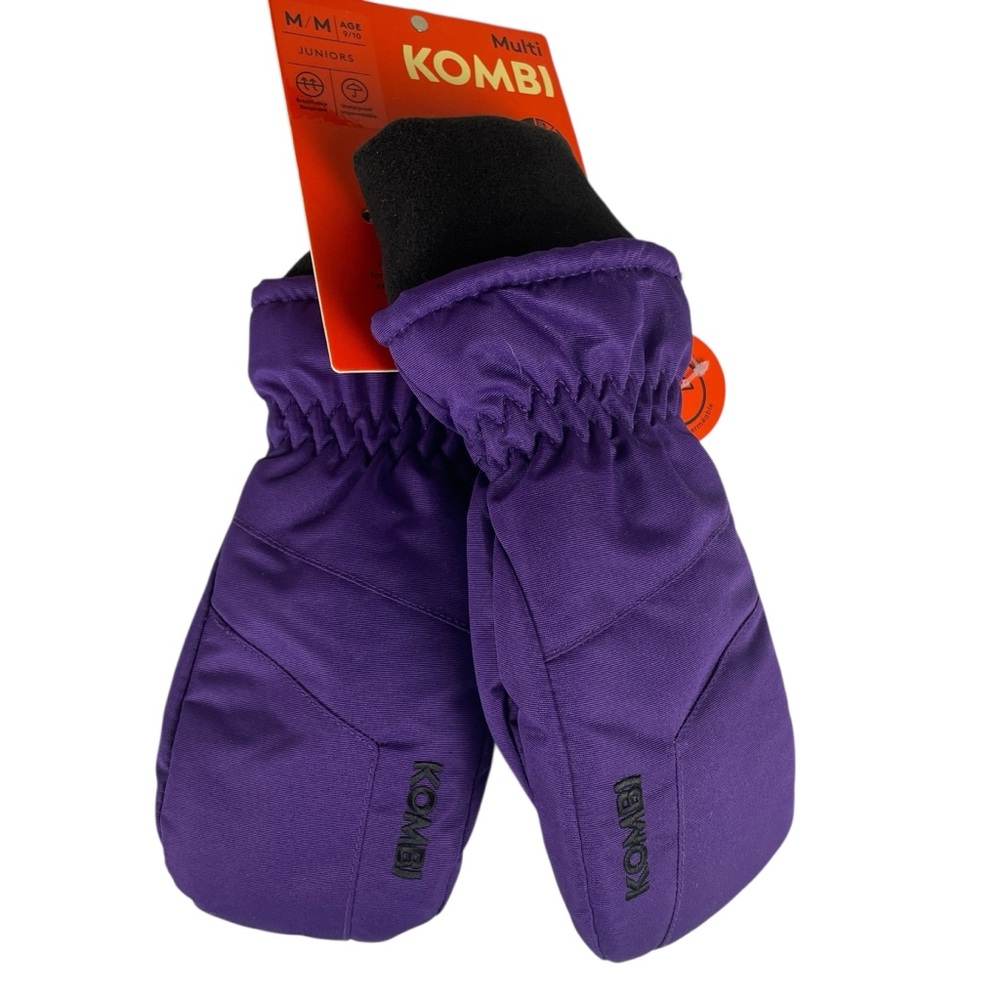 Kombi Kids Jr Peaked Waterproof Mittens Purple Size Med  Age 9/10 NWT